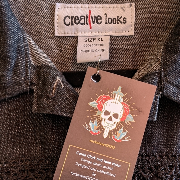 Upcycled Embellished Jean Vest - Picture 9 of 11